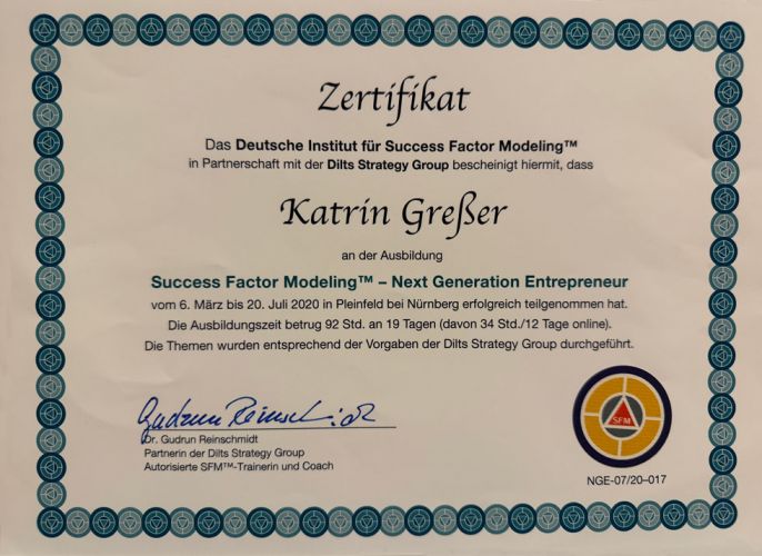 Zertifikat Success Factor Modeling™